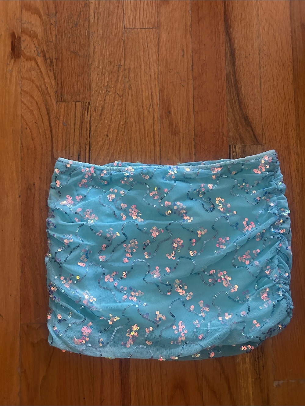 Blue Sequin Mini Skirt - Women's Sparkle Skirt